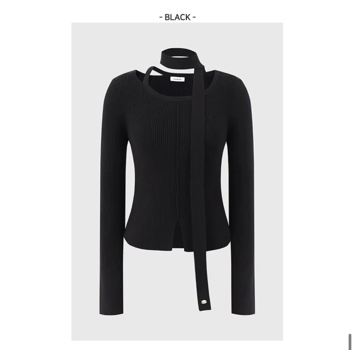 룩캐스트 위트니 컷아웃 니트 탑 (black / S size)